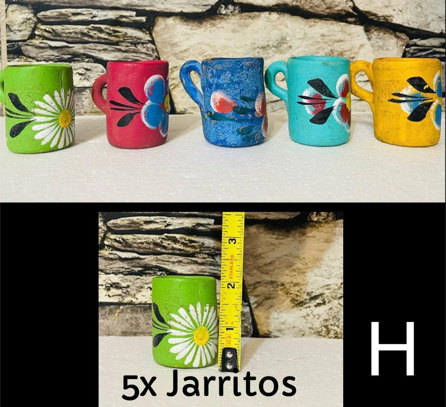 Mini Cantaritos for Tequila Shots or Hot Tea Mini Tequileros Mexicanos