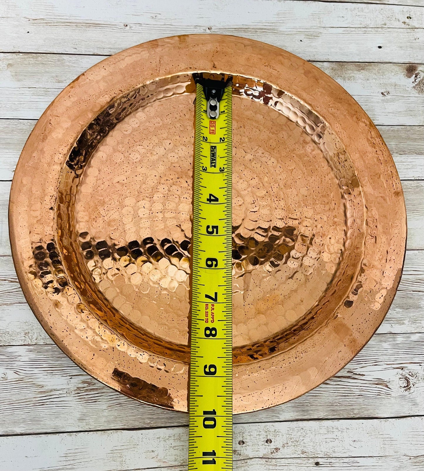 Mexican Copper Charger Plates Plato de Cobre Mexicano