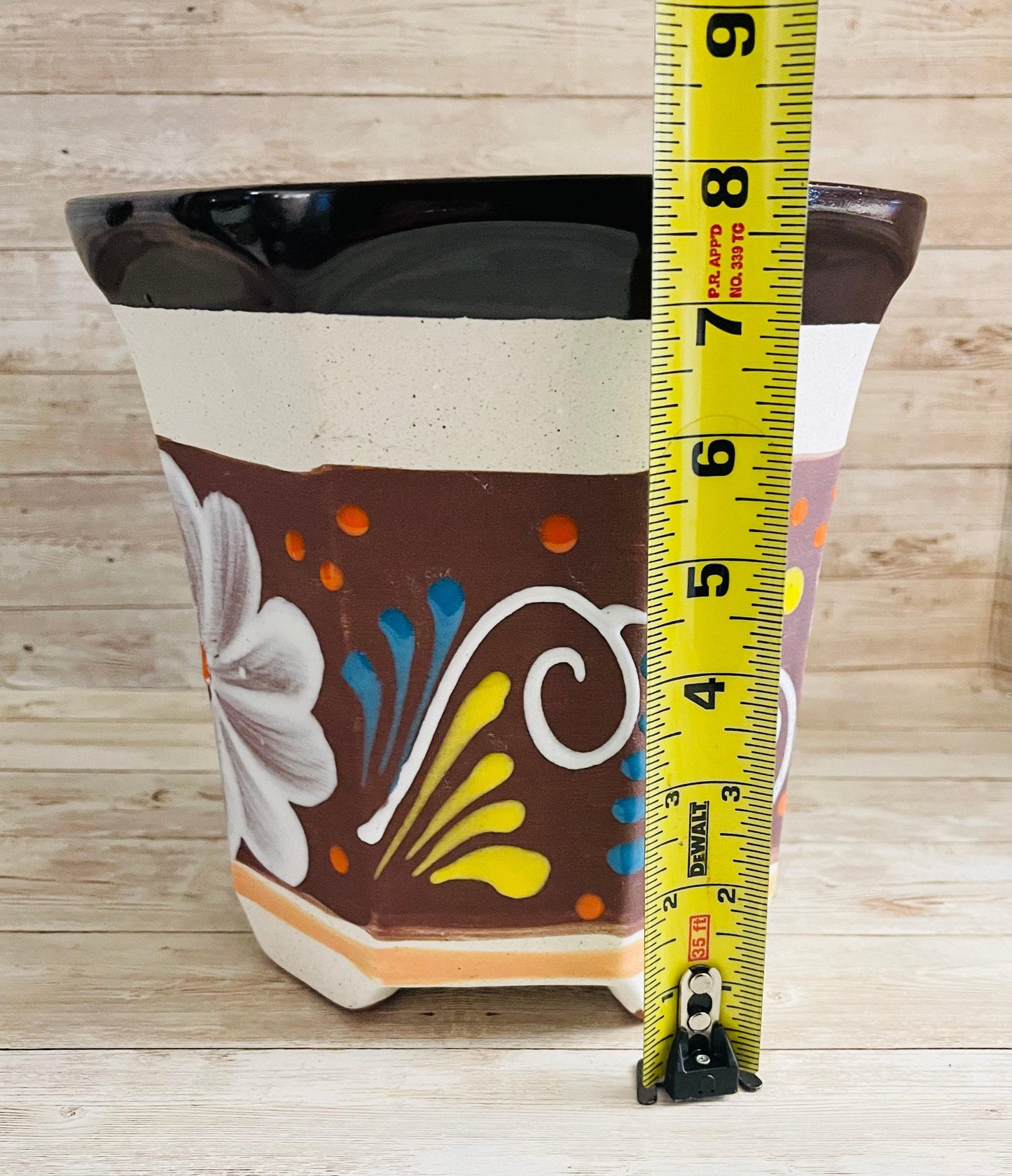 2x Terracota Pottery Mexican PlanterFlower Pot Macetero De Barro Mexicano