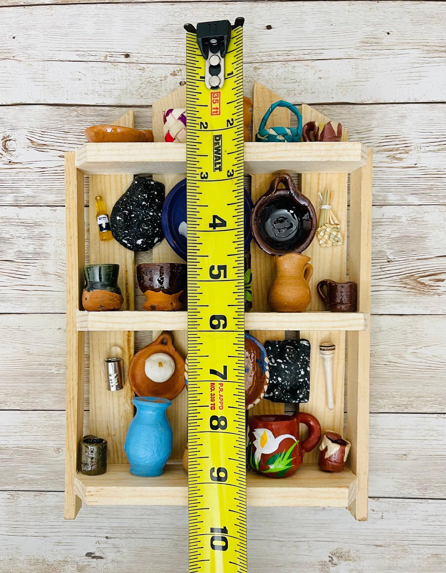Mexican Kitchen Trasterito with Miniature Accessories Trasterito de Cocina con Accesorios en Miniatura