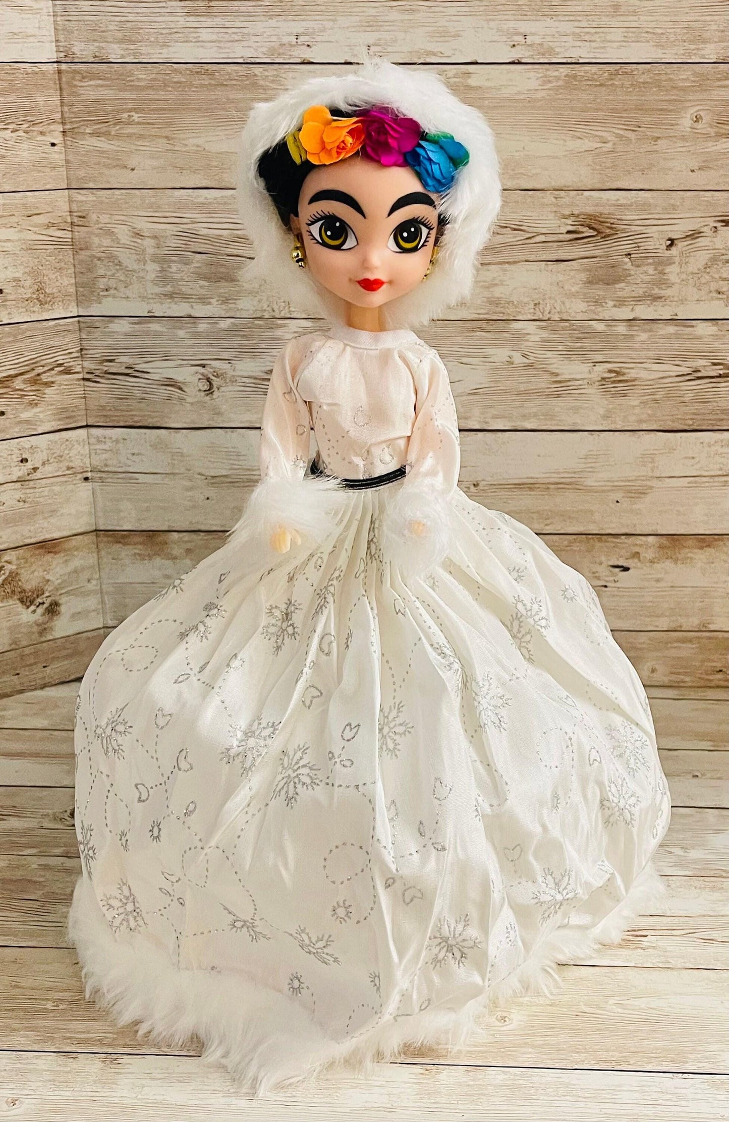 Frida Kahlo Christmas Doll Muñeca  Artesanal Navideña De Frida Kahlo