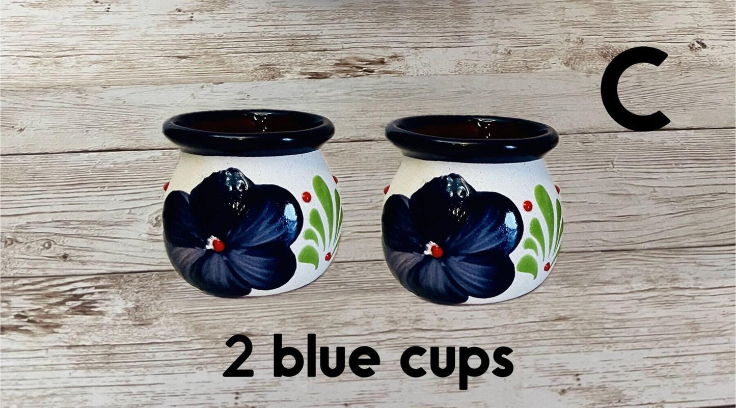 Mexican Pottery Cups Tazas de Barro Mexicanas