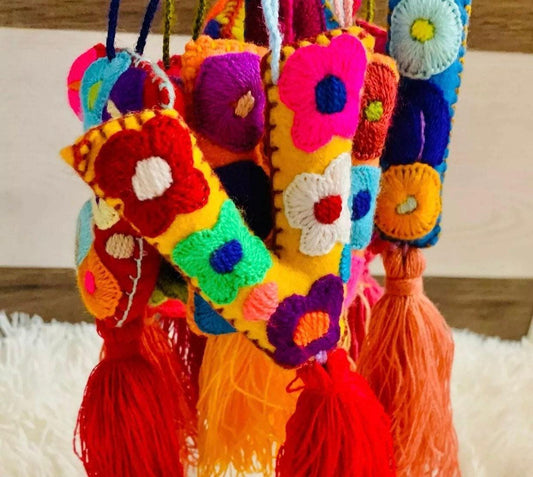 Handmade Alphabet Felt Letters Pompoms Ornaments Tassel Accessories Letras Decorativas