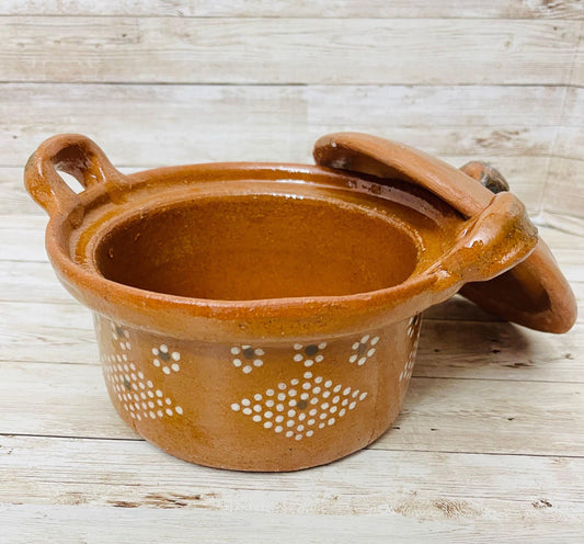 Mexican Terra Cota Casserole Cazuela de Barro con Tapa