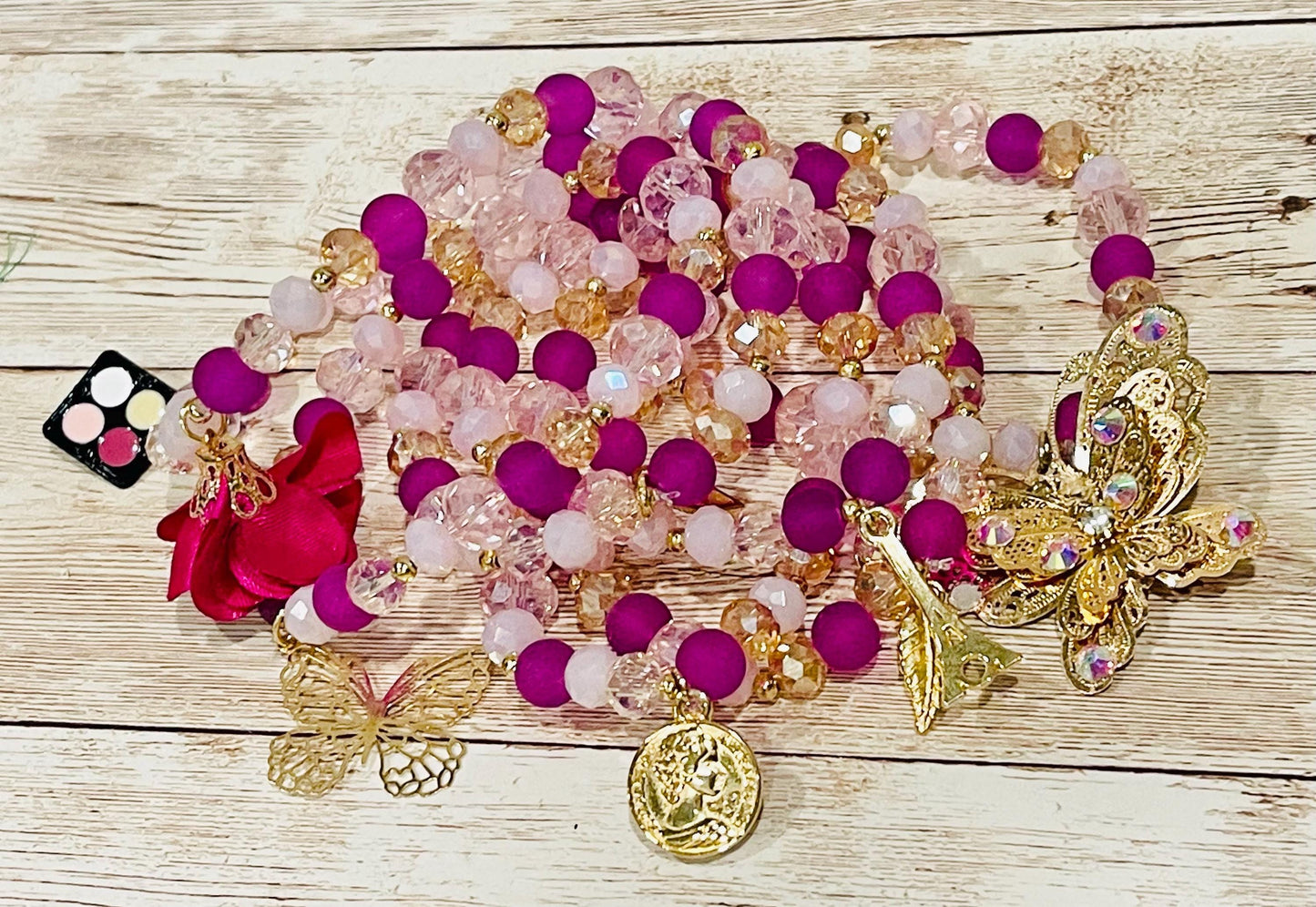 Handmade Mexican Artesanal Bracelets Set of 7 Beaded Bracelets Semanario Artesanal Mexicano 7 Pulseras