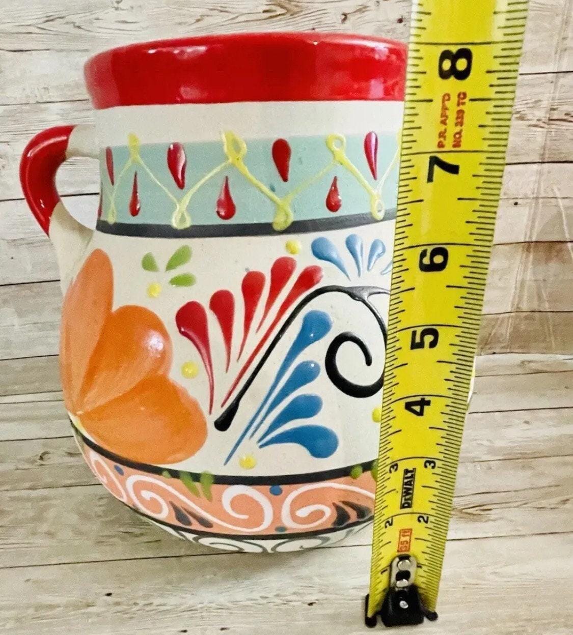 Olla de Barro Frijolera con Tapa Terra Cota Pot with lid Fits Up To 128 Fl. Oz
