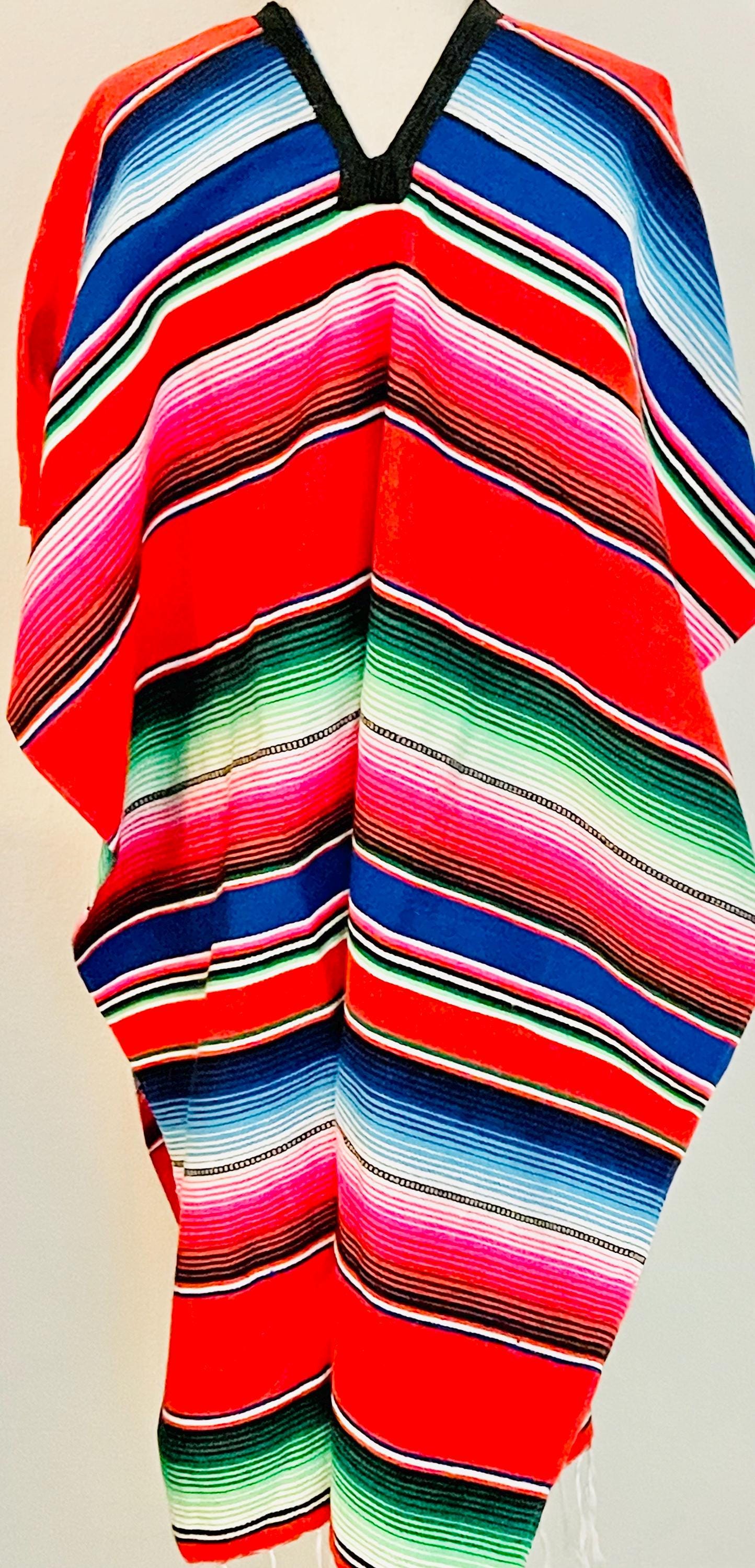 Adult Mexican Saltillo Poncho Sarape Poncho Sarape Saltillo Mexicano