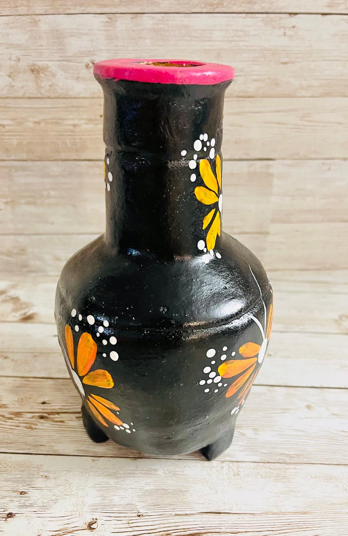 Chimenea de Barro Artesanal Mexicano Small Terra Cota Mexican Chimney Incense Burner Candle Holder