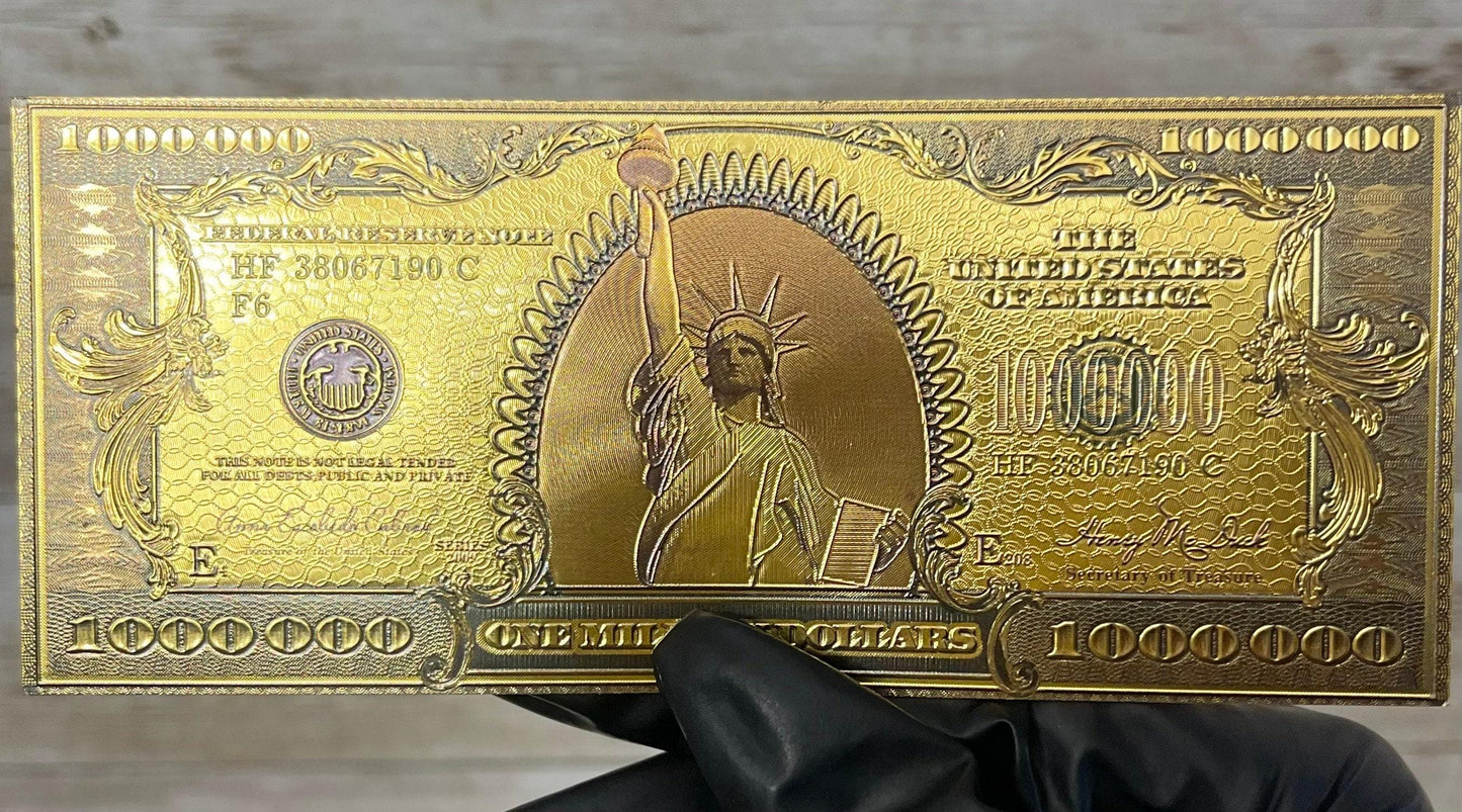 3 Billetes de Amuleto Ley De Attraccion Dinero 1 Billete de Millon, 1 Billete de Cien 1 Billete de 2 Amulet Law Of Attraction Money Bills