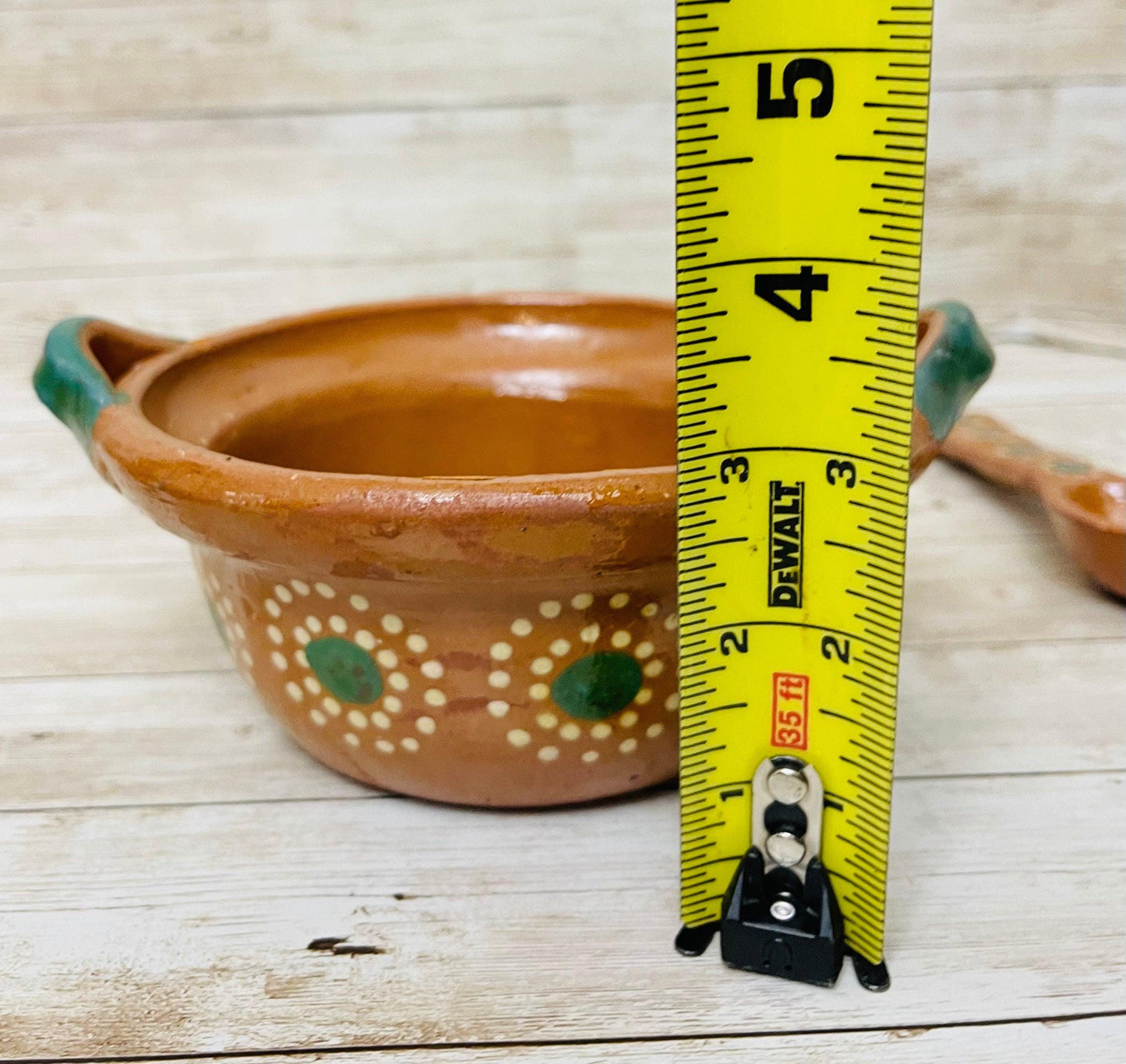 Mexican Casserole with Lid and Spoon Cazuela de Barro con Tapa y Cuchara