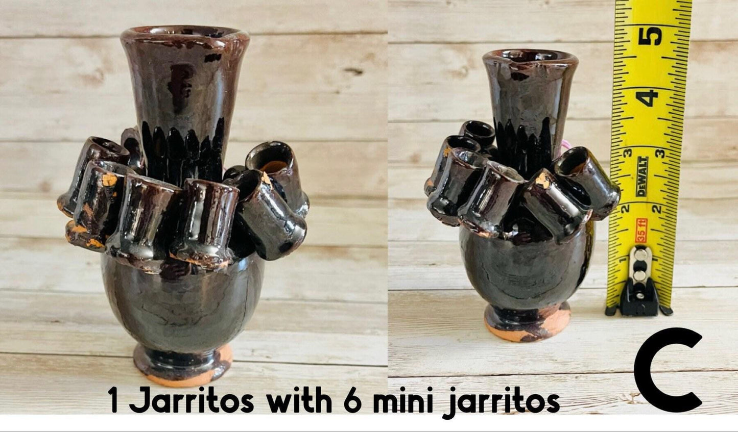Jarrito de Barro con 5 Mini Jarritos Tequila Jug with 5 Mini Jarritos