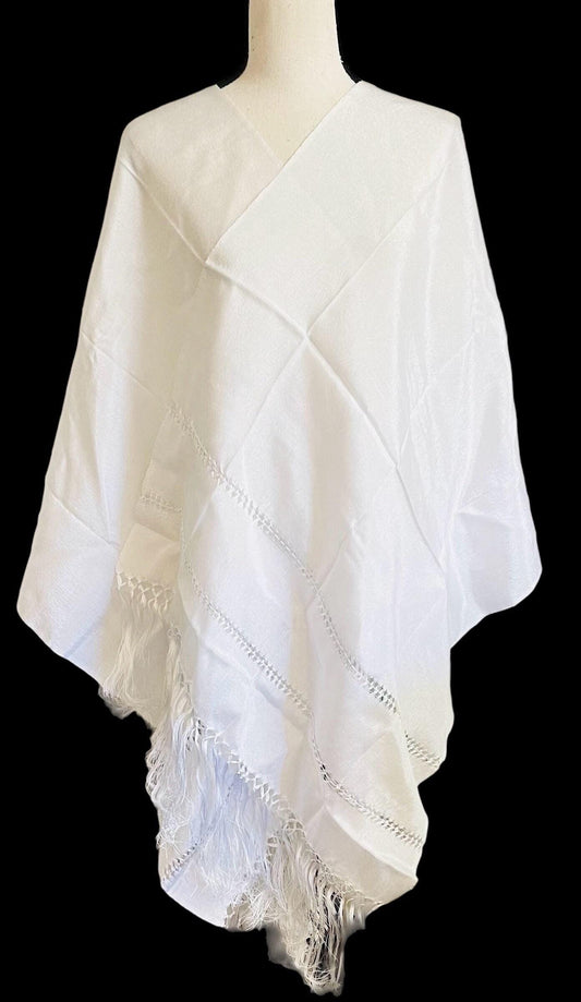 Authentic Mexican Silk Wrap Shawl Reboso Mexicano De Artiseda