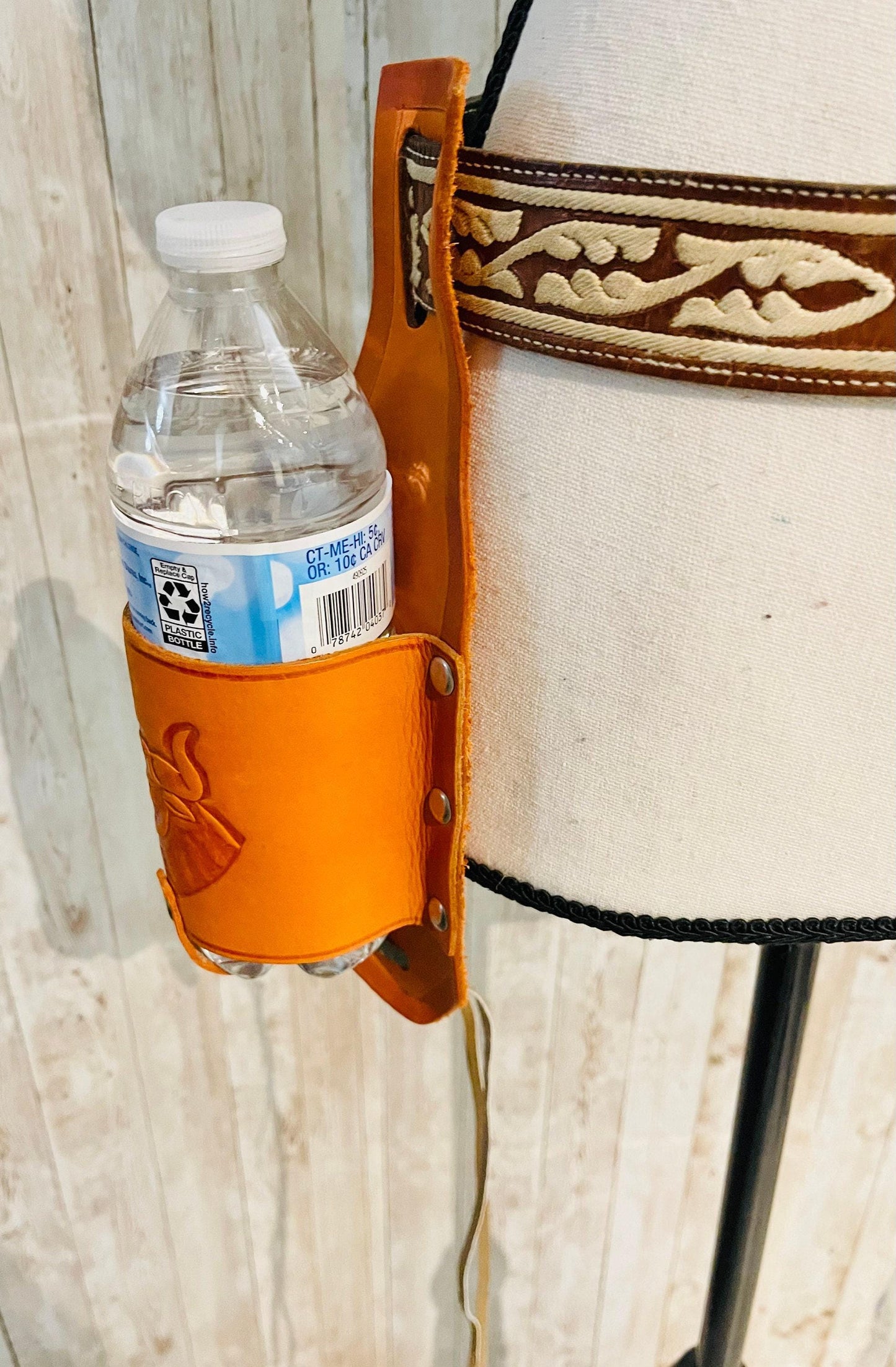 Belt Holster Bottle Holder Handmade Soft Genuine Leather Cargador De Botellas
