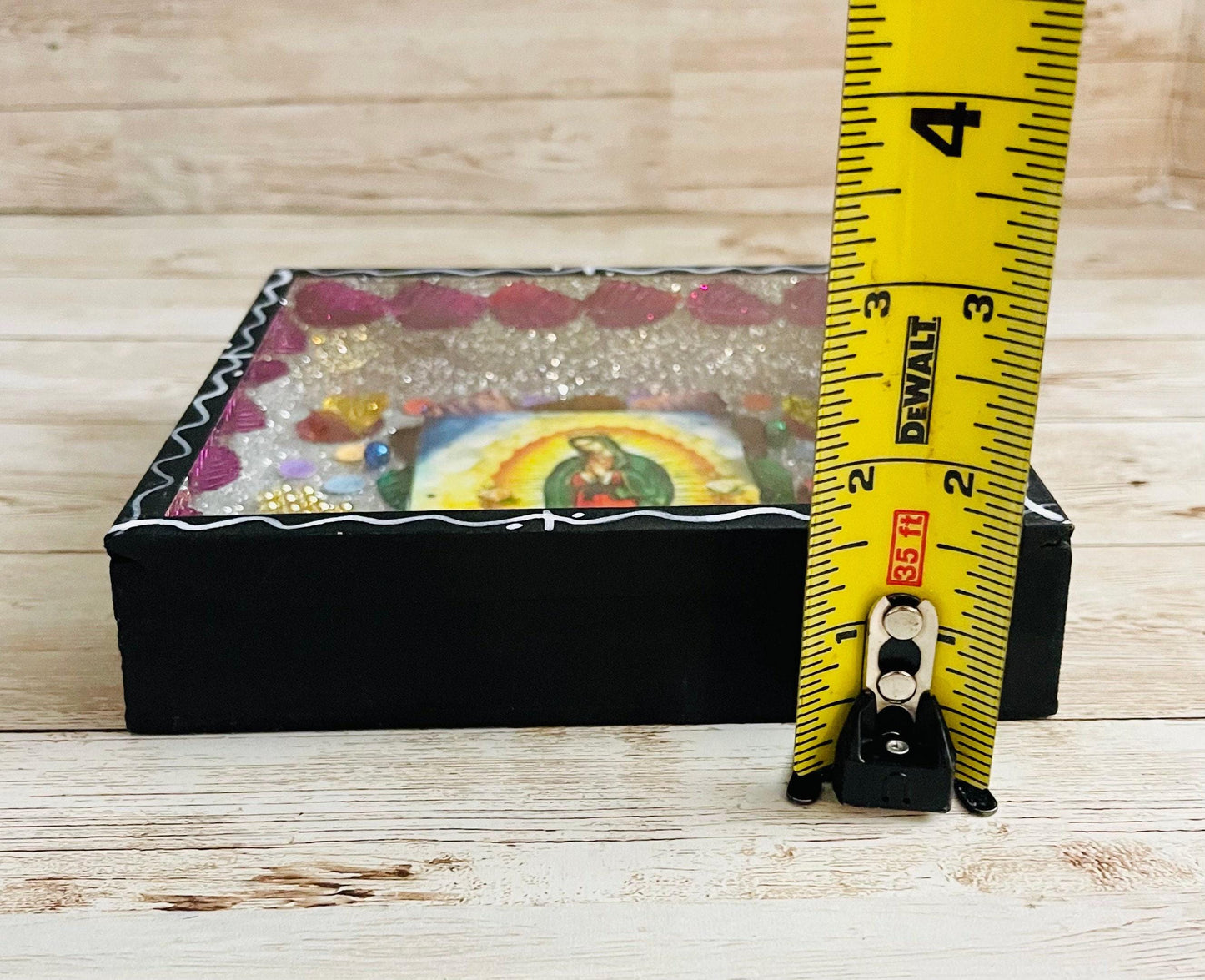 Nicho Mexicano de La Virgen Maria Virgin Mary  Shadow Box Lady of Guadalupe