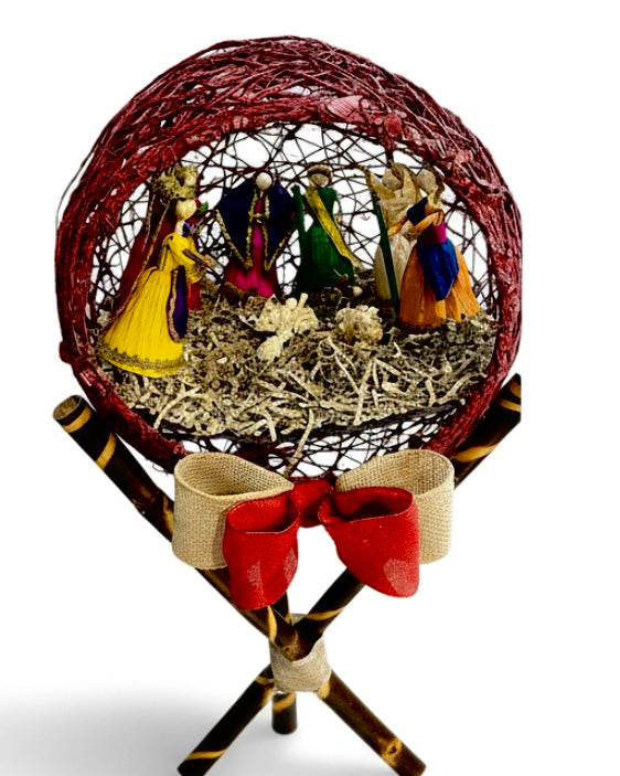 Corn Husk Nativity Set Nacimiento Navideño de Hoja de Maiz