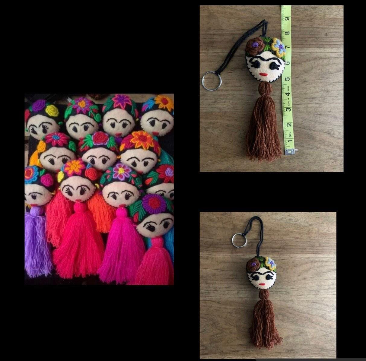 Mexican Tree Ornaments Pompom, Tassel Accessory Charms Keychains Bag Accessories Pompones
