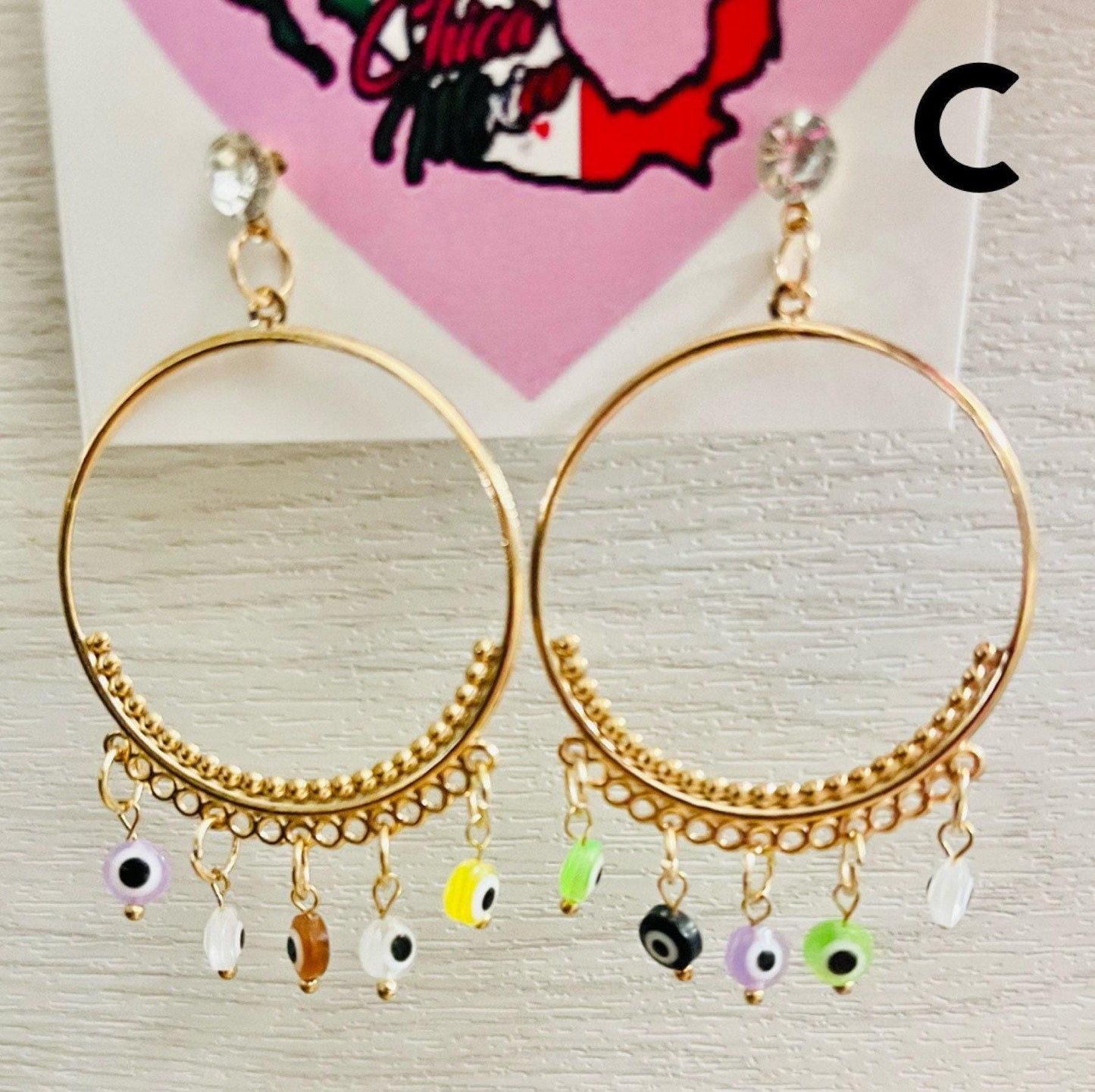Evil Eye Earrings Aretes De Mal de Ojo