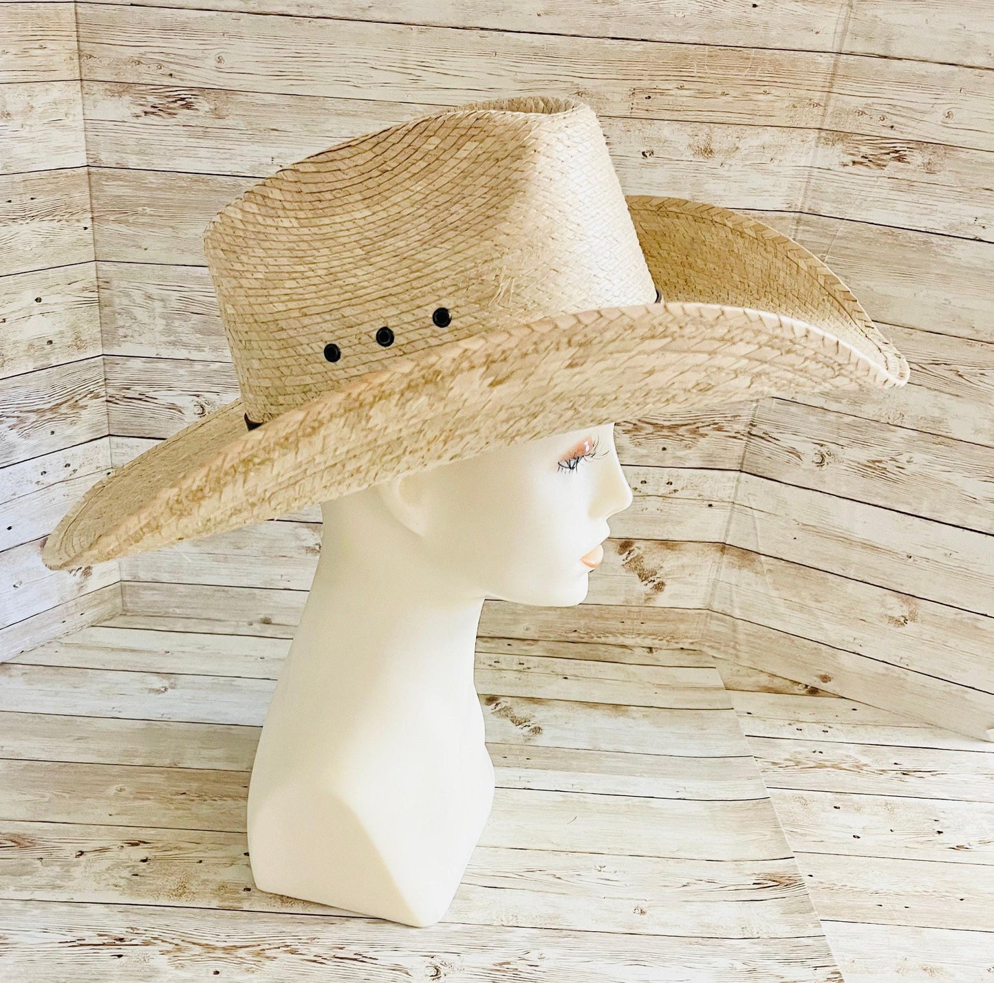 Cowboy Mexican Palm Leaf Straw Hat Sombrero Vaquero Artesanal de Palma