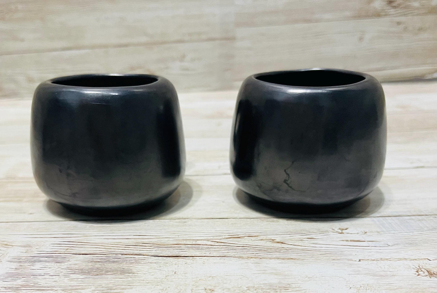 Black Oaxacan Mexican Art Pottery Capuccino Expresso Coffee Tea Mugs Tazas de Barro Negro Artesanal Mexicano Hechas en Oaxaca