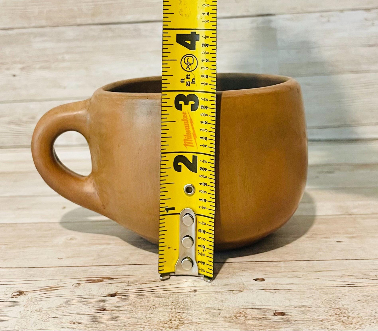 Brown Oaxacan Mexican Clay Cups Set with 2 Cups & 2 Plates 2 Tazas de Barro Cafe Artesanal de de Oaxaca Artesanales con 2 Platos