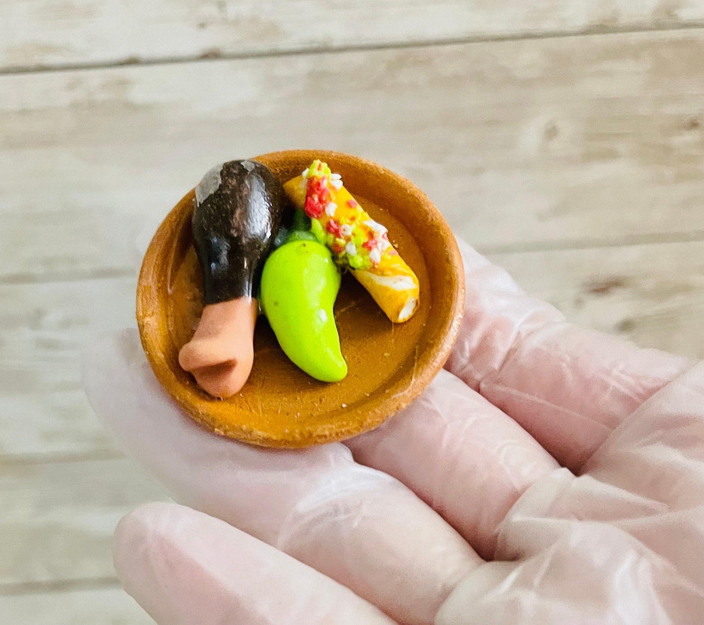 Miniature Day of the Dead Food Offering Plates Comida de Ofrendas para Dia De Los Muertos La Comidita Se Envia Surtida
