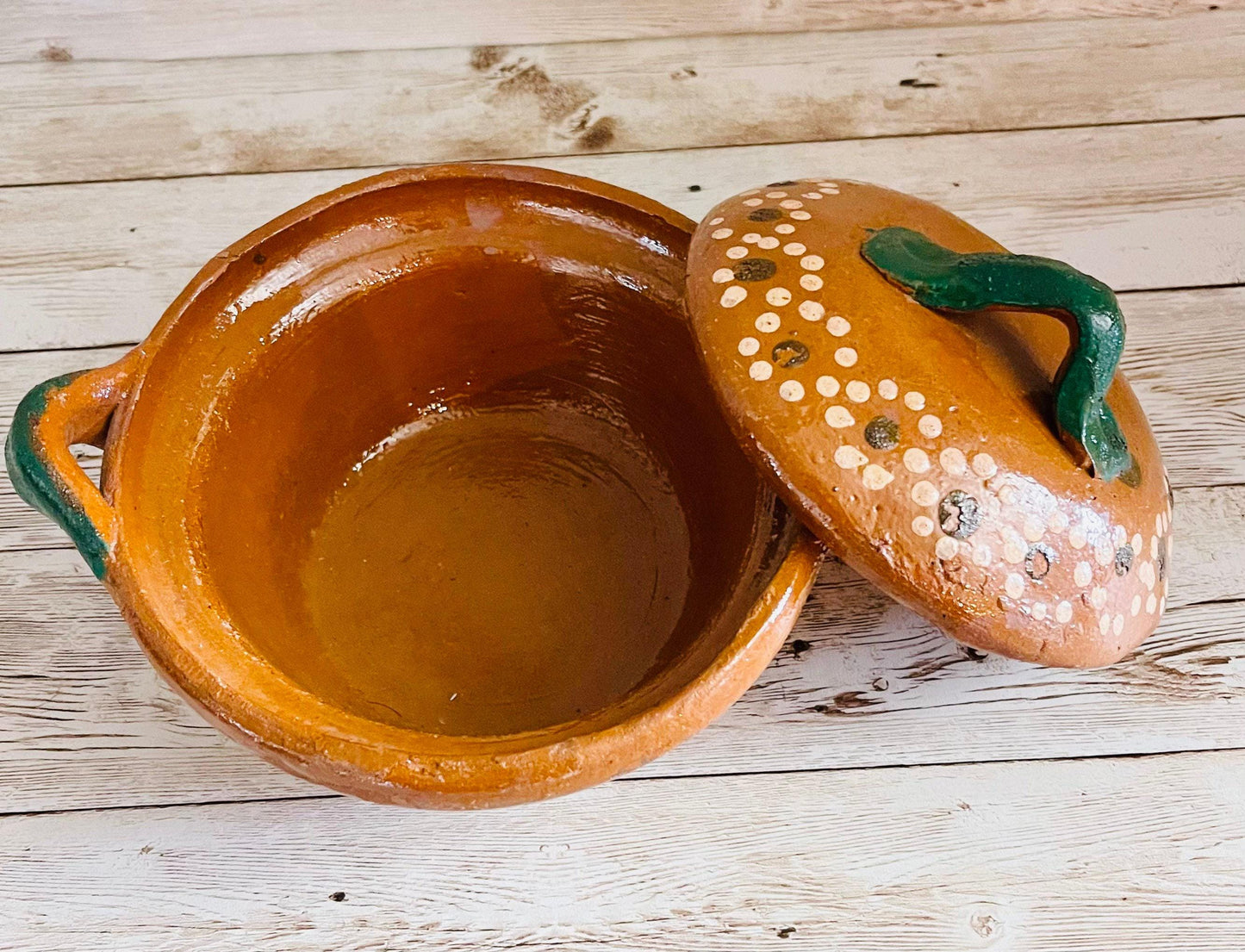 Mexican Casseroles Cazuelas de Barro con Tapa y Cucharas