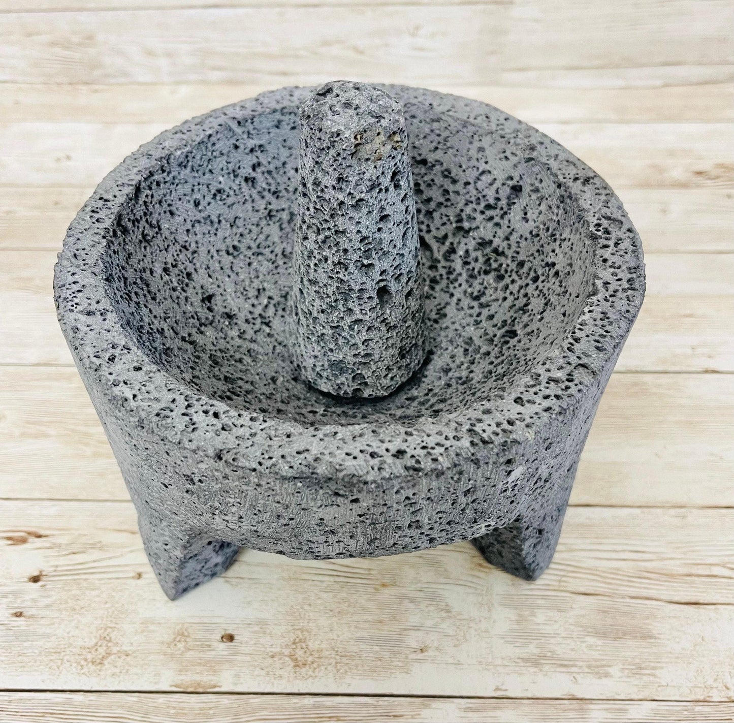 Molcajete/Tejolote Authentic Mexican Mortar & Pestle Made From Lava Rock Molcajete Mexicano de Piedra Volcanica