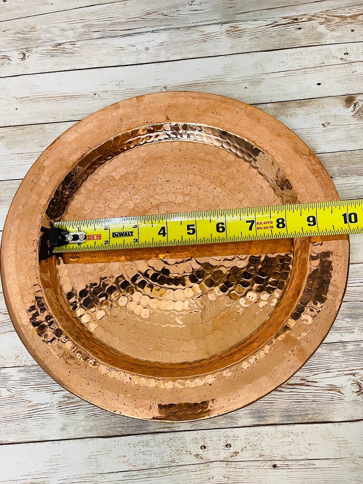 Mexican Copper Charger Plates Plato de Cobre Mexicano