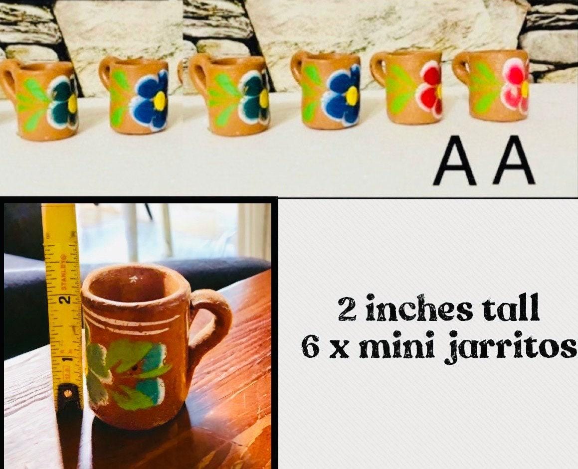 Mini Cantaritos for Tequila Shots or Hot Tea Mini Tequileros Mexicanos