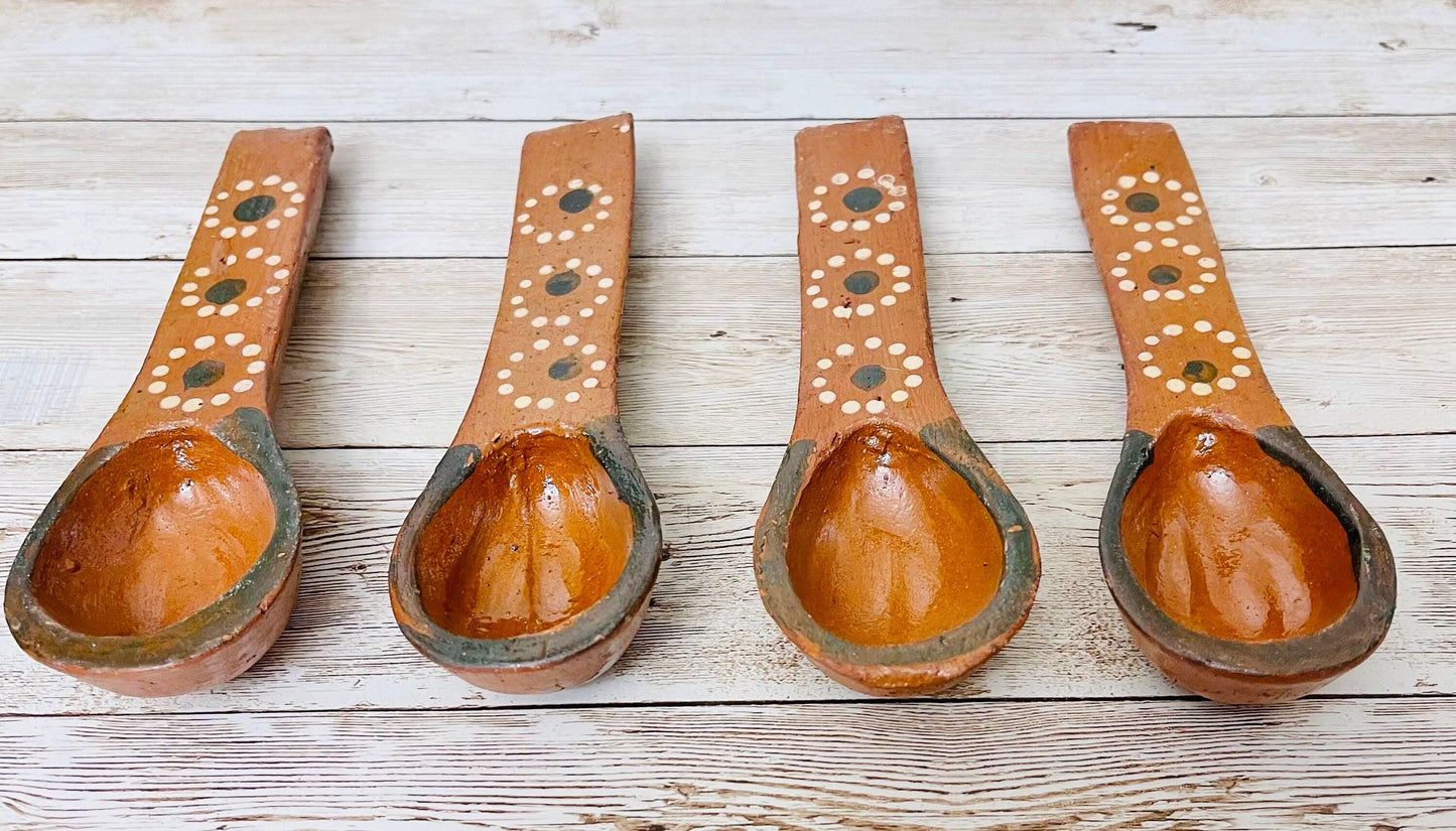 Mexican Terracotta Spoons Cucharas de Barro Mexicano