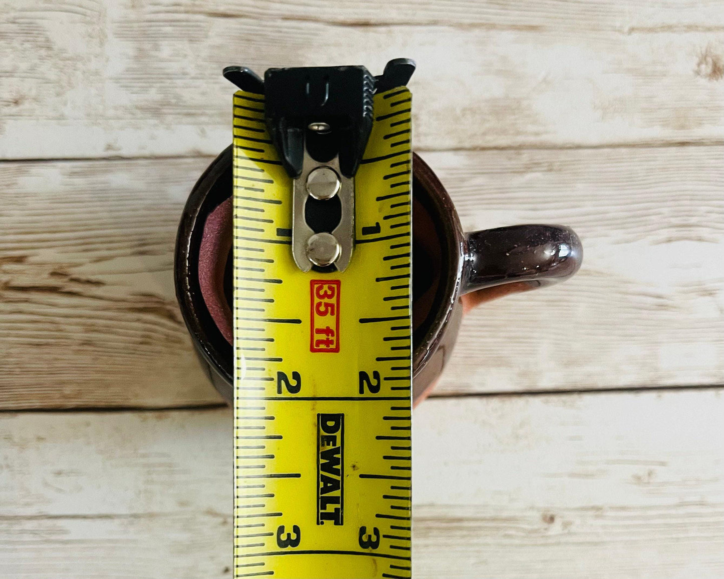4 X Terra Cota Small Mexican Mugs 4 Tazas Jarritos De Barro Mexicano