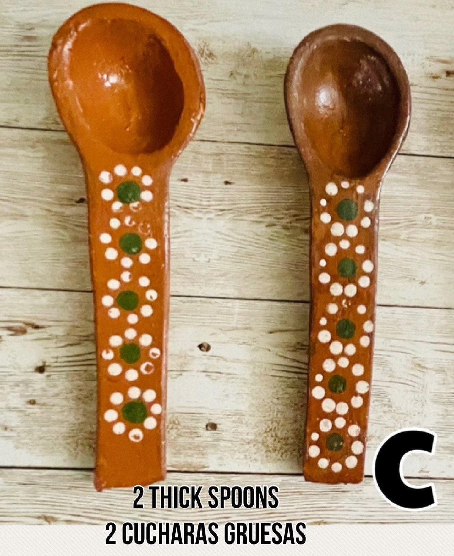 Mexican Terracotta Spoons Cucharas de Barro Mexicano