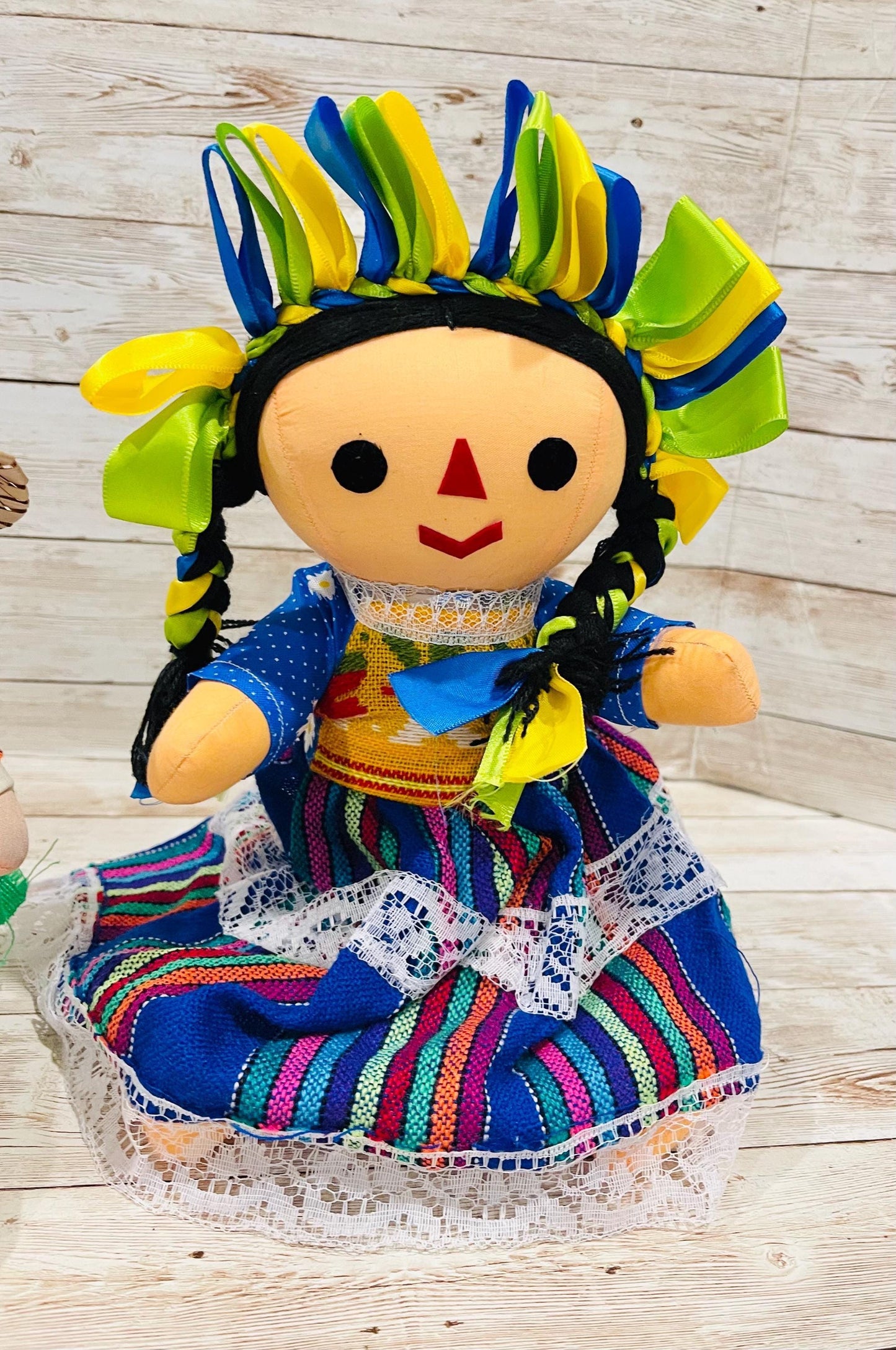 2 Set Rag Mexican Couple Lele Dolls 12 Inches Pareja de Leles Muñecas  Artesanales Mexicanas 12 Pulgadas