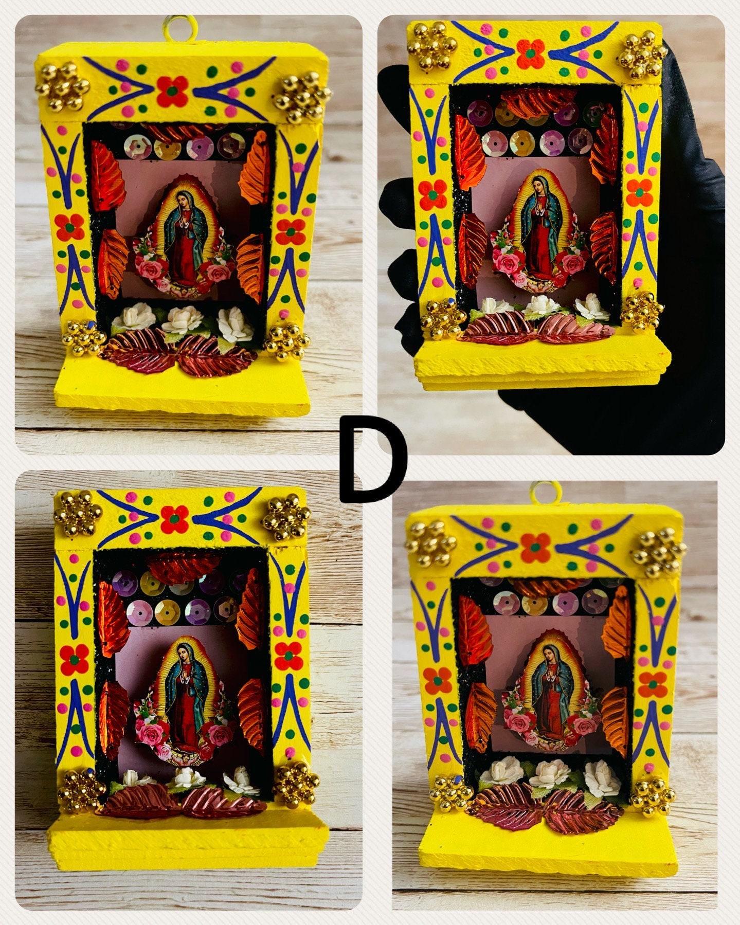 Nicho Mexicano de La Virgen Maria Virgin Mary  Shadow Box Nicho