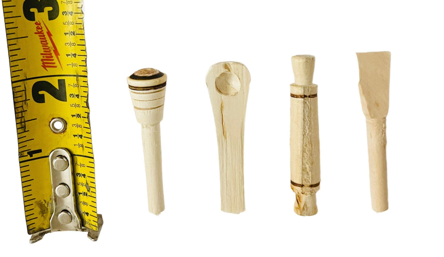 Miniature Utensil 4 Piece Set Mexican Kitchen Utensilios en Miniatura de Madera Mexicanos
