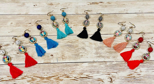 Frida Kahlo Drop Dangle Earrings Aretes de Frida Kahlo
