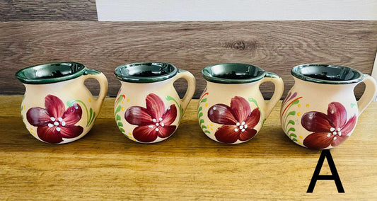 Mexican Pottery Cups Tazas de Barro Mexicanas