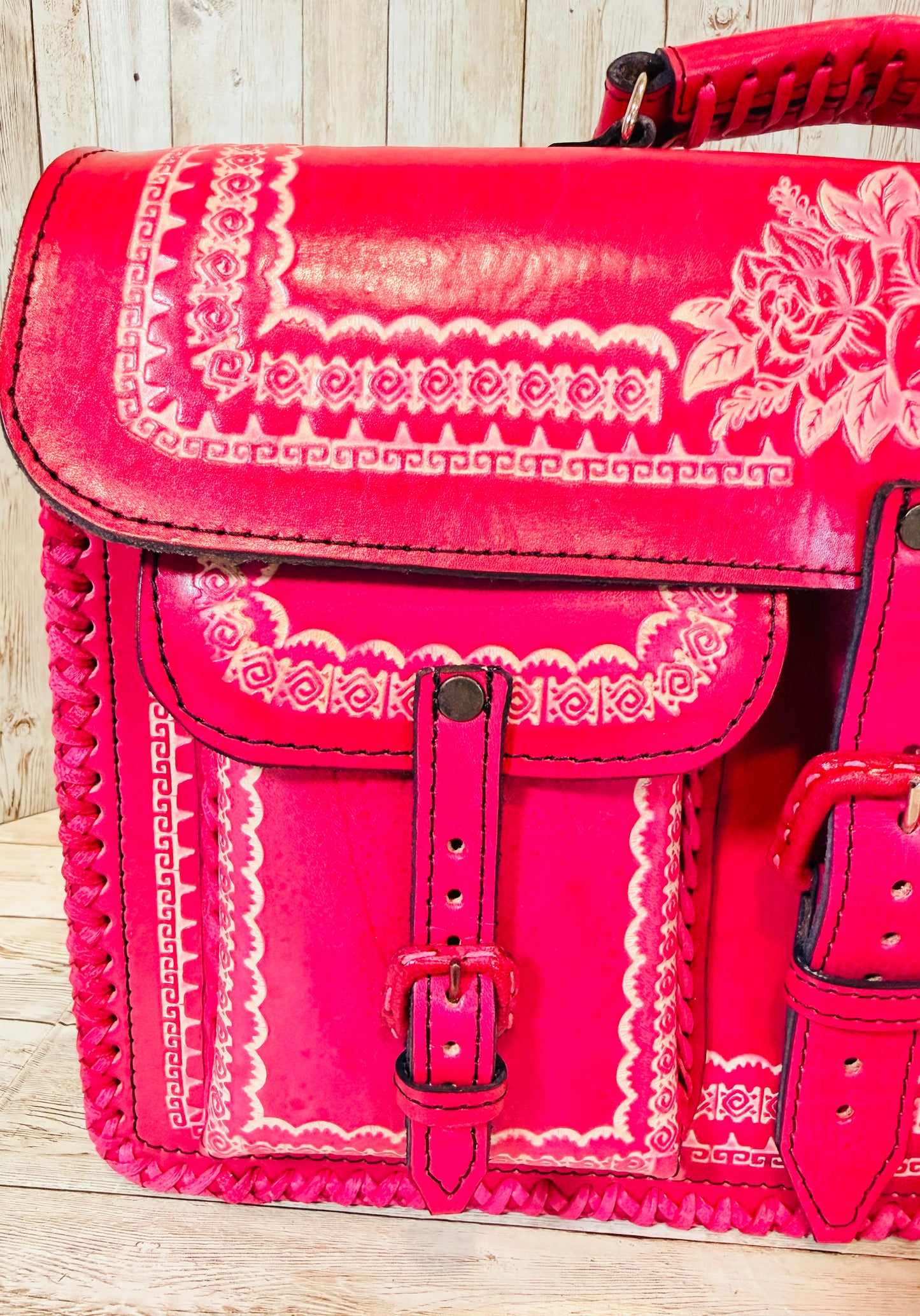 Unisex Leather Handmade Portfolio Leather Business Briefcase Mexican Artesanal Satchel Portafolio Artesanal de Piel de Cuero Amartillado