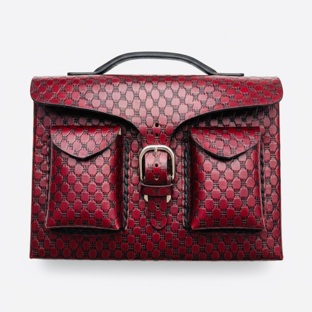 Unisex Leather Handmade Portfolio Leather Business Briefcase Mexican Artesanal Satchel Portafolio Artesanal de Piel de Cuero Amartillado