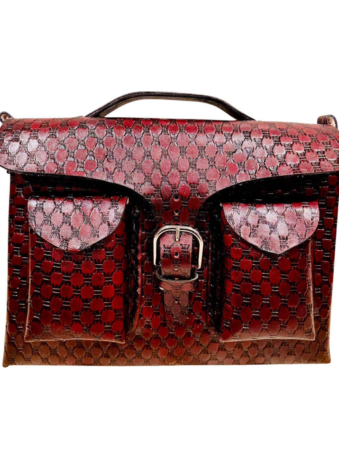 Unisex Leather Handmade Portfolio Leather Business Briefcase Mexican Artesanal Satchel Portafolio Artesanal de Piel de Cuero Amartillado