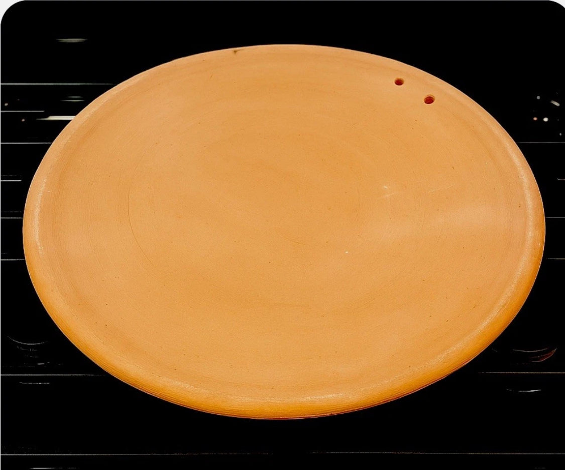 Authentic Mexican Terracotta 13 in Grill Handmade Clay Grill Comal de Barro Mexicano de 13 pulgadas Comal Tradicional Tortillas Quesadillas