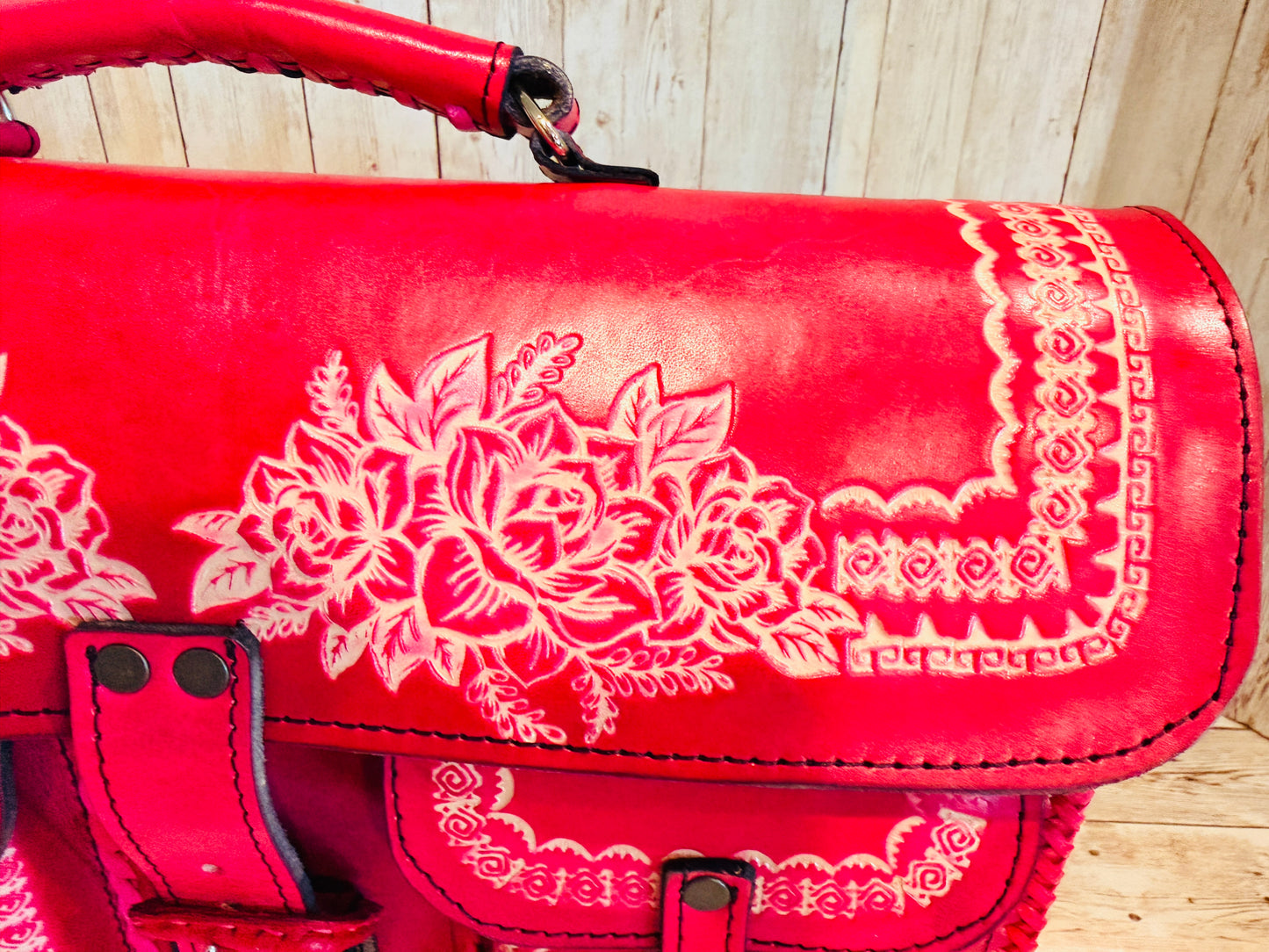 Unisex Leather Handmade Portfolio Leather Business Briefcase Mexican Artesanal Satchel Portafolio Artesanal de Piel de Cuero Amartillado