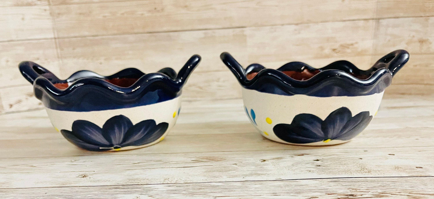 Terra Cota Mexican Clay Salsa Bowls Platos Salseros de Barro