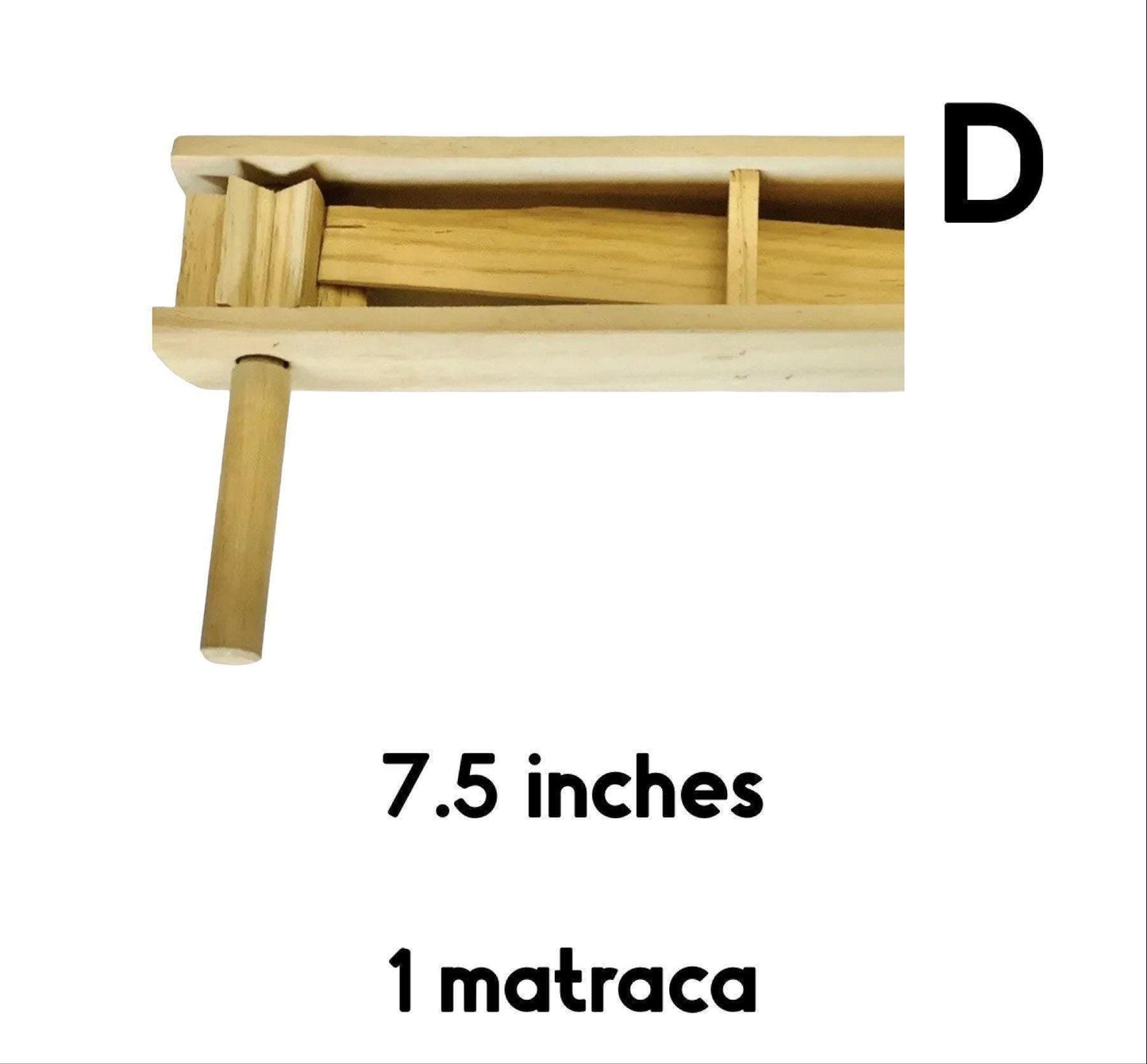 Matracas Mexicana Mexican Wooden Noisemaker Grogger, Matraca Loud 5 and 7.5 inches