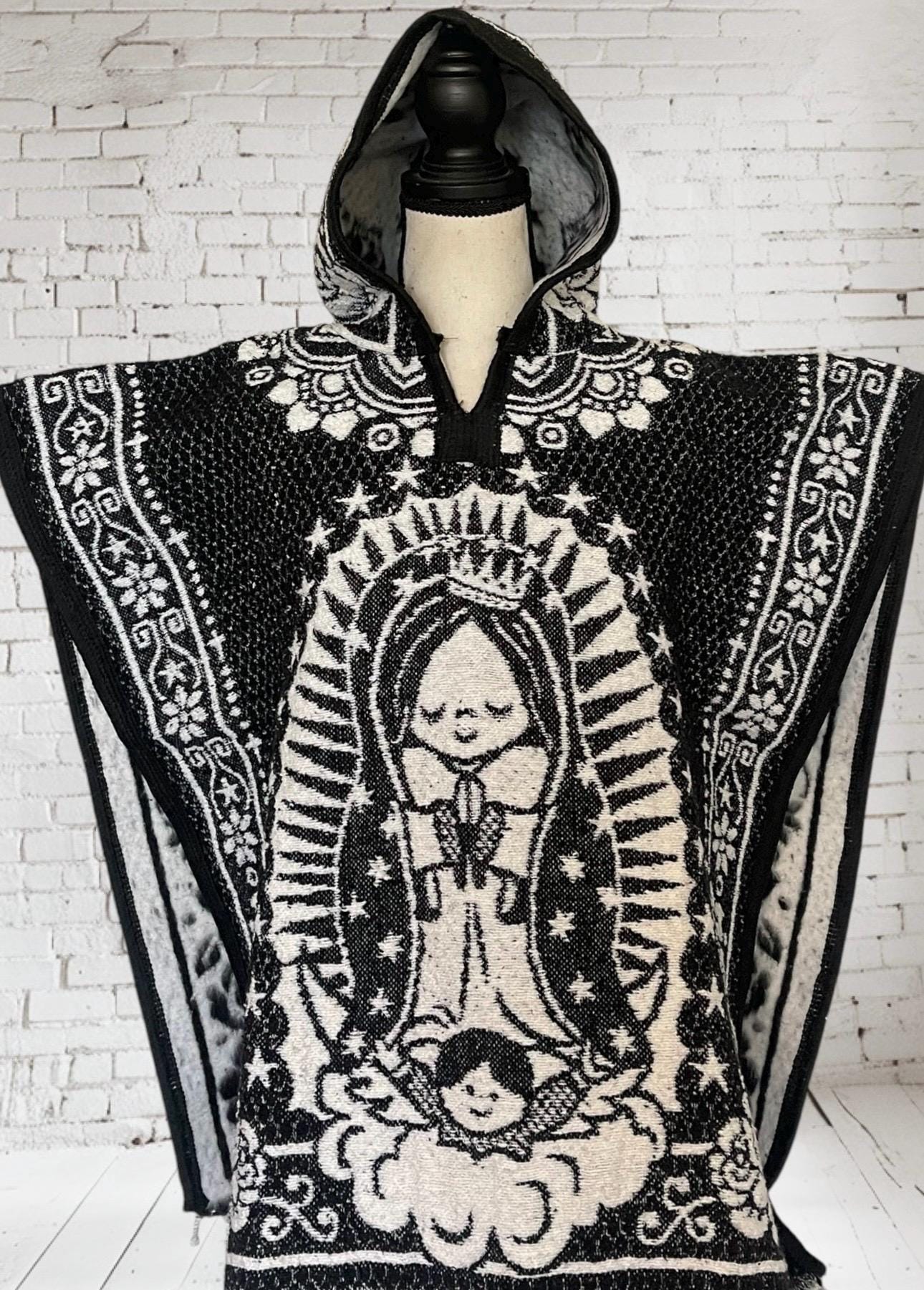 Virgin Mary Mexican Poncho Kids Size Poncho Gavan de la Virgencita Maria de niño/a
