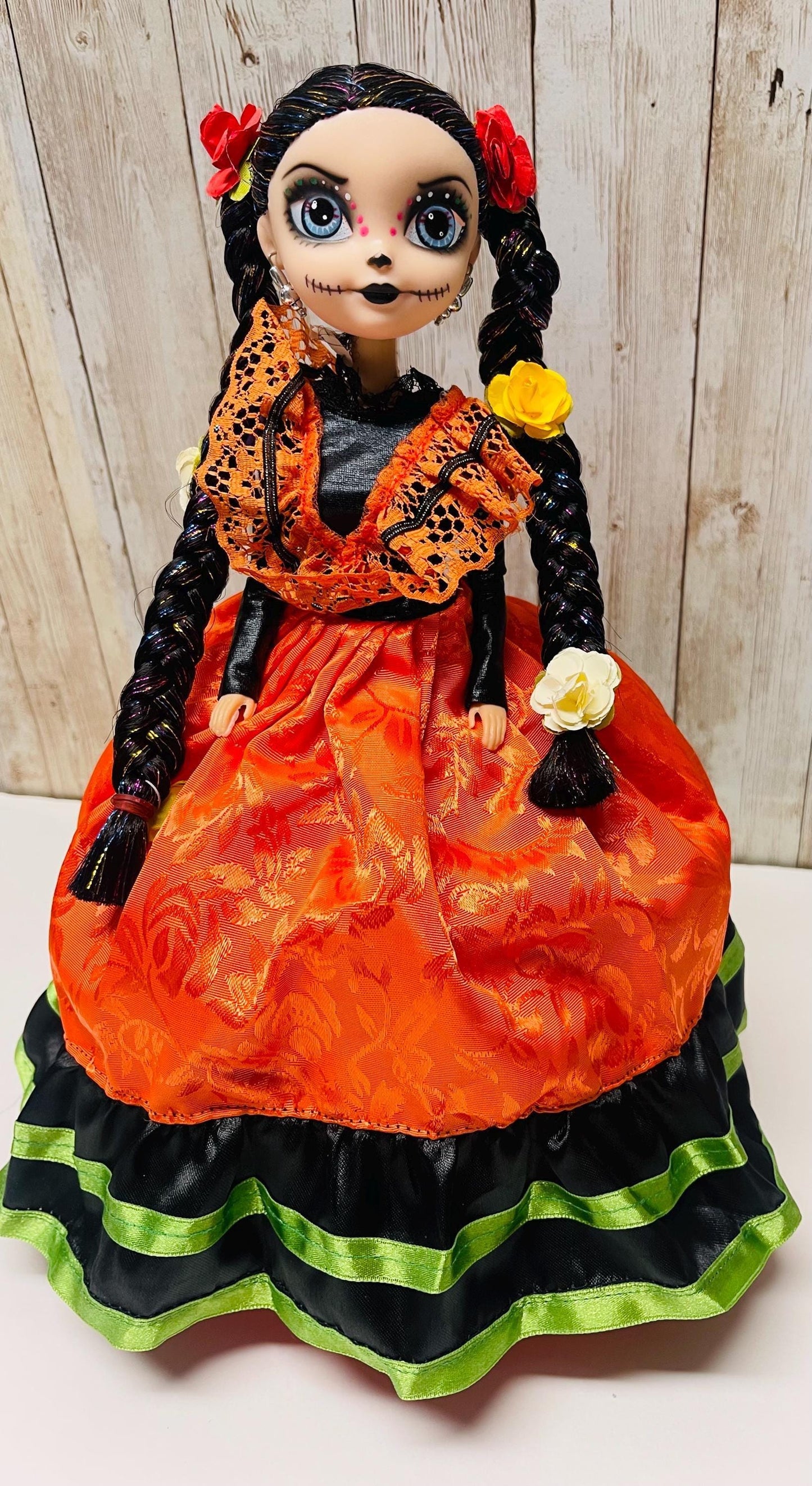 Day of the Dead Frida Kahlo Doll Catrina de Frida Kahlo Dia de Muertos