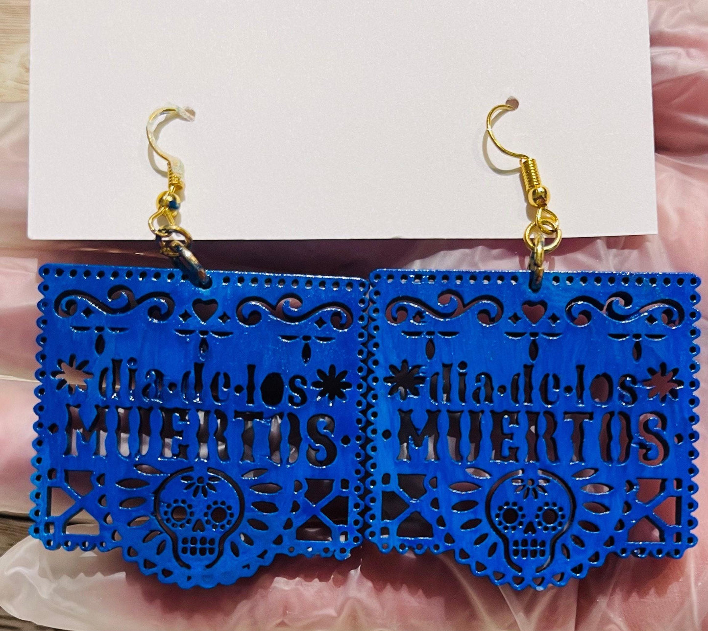 2x Day of the Dead Earrings 2 Pares de Aretes de Dia de Muerto