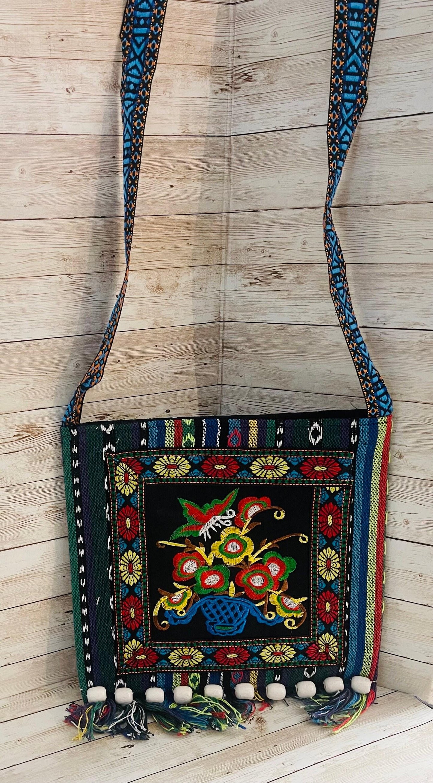 Mexican Artesanal Knitted Bag Bolsa Artesanal Tejida Mexicana