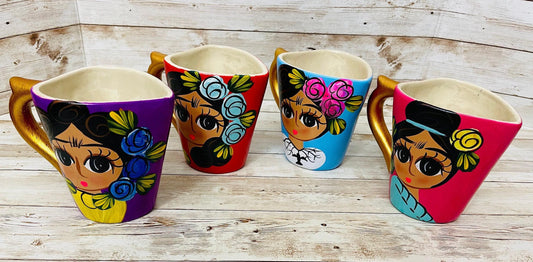 Frida Kahlo Ceramic Heart Mug Cups Tazas De Ceramica De Corazon Frida Kahlo