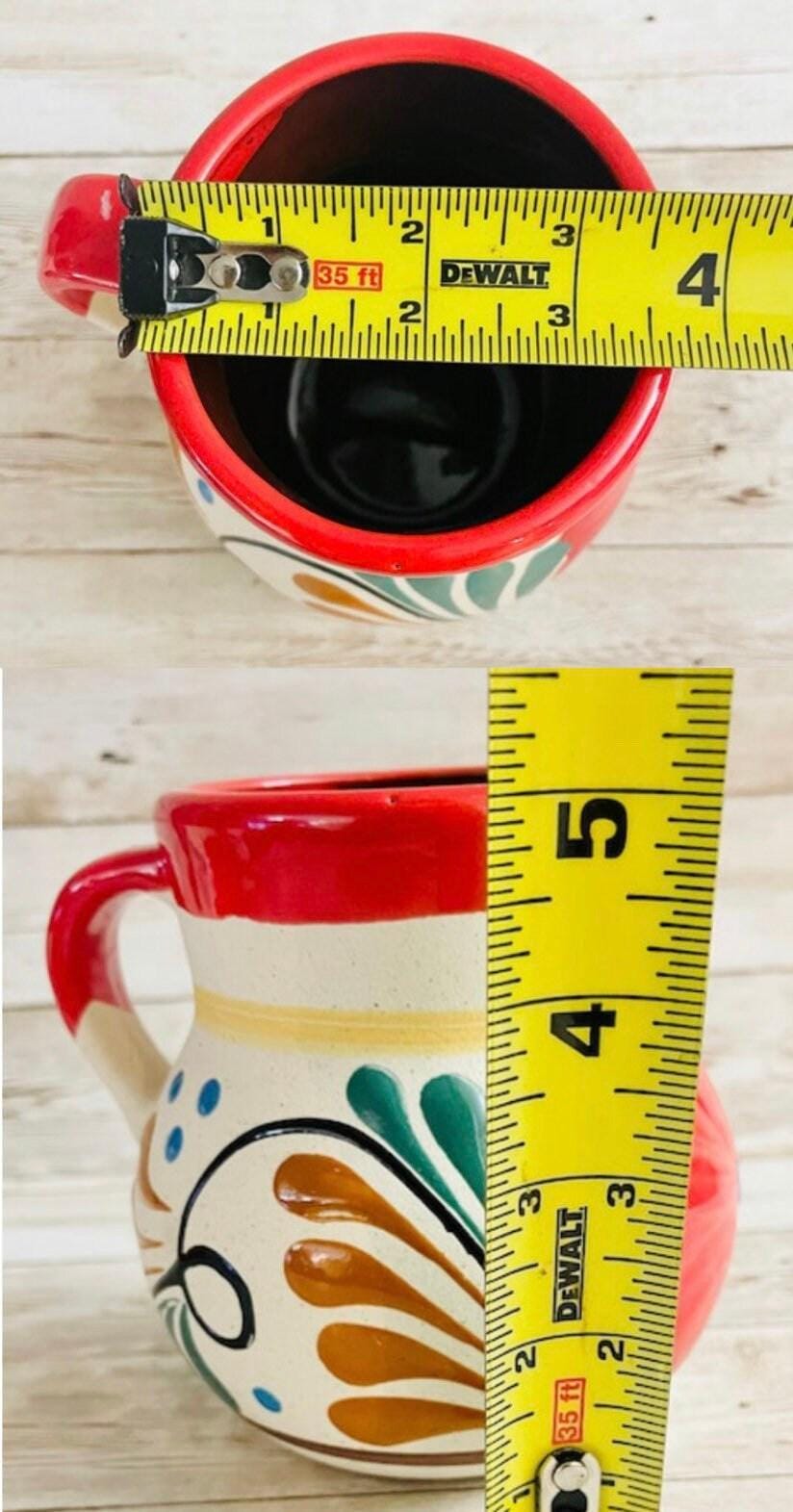 Mexican Jumbo Terracota Pottery Mugs Tazas de Barro Grandes Artesanales Engove